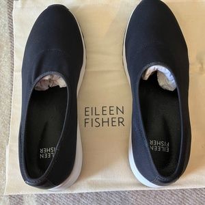 Eileen Fisher Black Mesh Flat